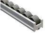 MODULAR SOLUTION ROLLER TRACK 40MM WIDE ROLLER TRACK, ALUMINUM FRAME, BLACK ROLLERS, 1 METER